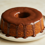 Bolo de cenoura caseiro com cobertura de chocolate derretido escorrendo, feito com cenoura fresca e calda de cacau